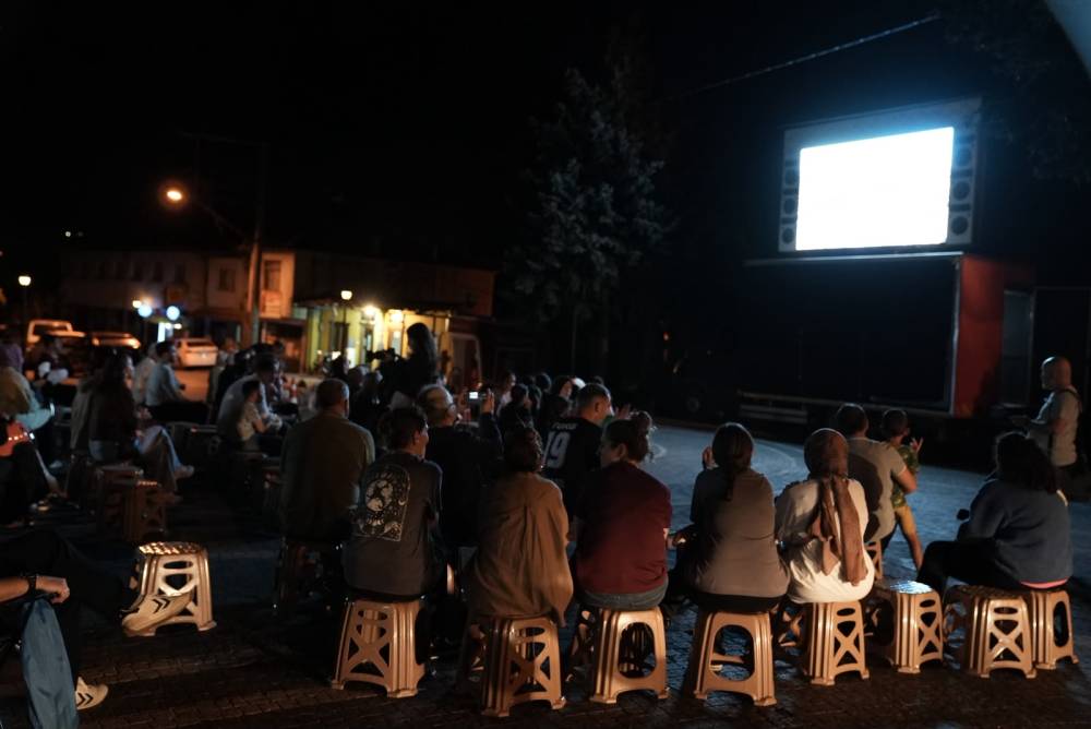 Konuralp Antik Kenti, a&ccedil;ık hava sinema akşamına ev sahipliği yaptı