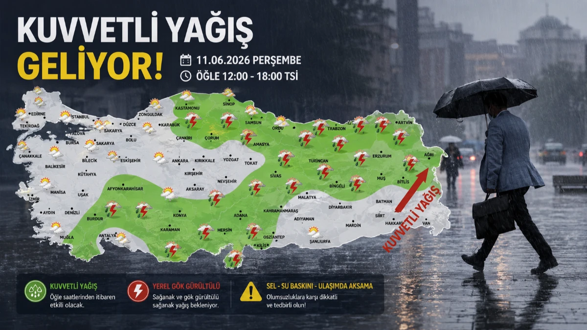 METEOROLOJİ A&Ccedil;IKLADI: Kuvvetli yağış ve r&uuml;zgar geliyor! İşte o şehirler
