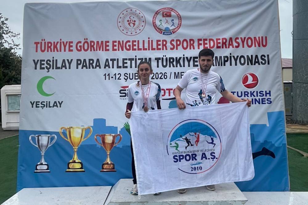 Kayseri'de sporculardan Para Atletizm T&uuml;rkiye Şampiyonası&rsquo;nda derece
