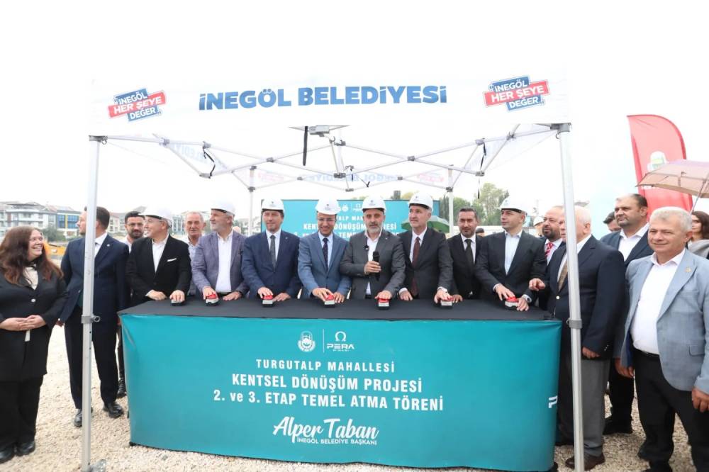 Turgutalp kentsel d&ouml;n&uuml;ş&uuml;m projesinin 2. ve 3. etaplarında temel atıldı