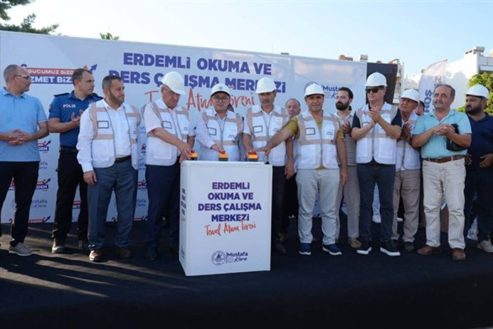 Erdemli'de Okuma ve Ders &Ccedil;alışma Merkezi'nin temeli atıldı