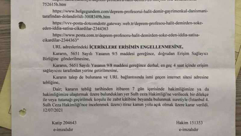 Yalan Haber Yapmakla bilinen DİLEK YAMAN DEMİR e Mahkemeden Tokat gibi Cevap