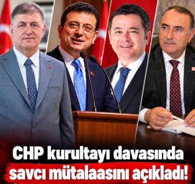  ANKARA – CHP 38. Olağan Kurultayı davasında Ekrem İmamoğlu dahil 9 sanık için hapis talebi